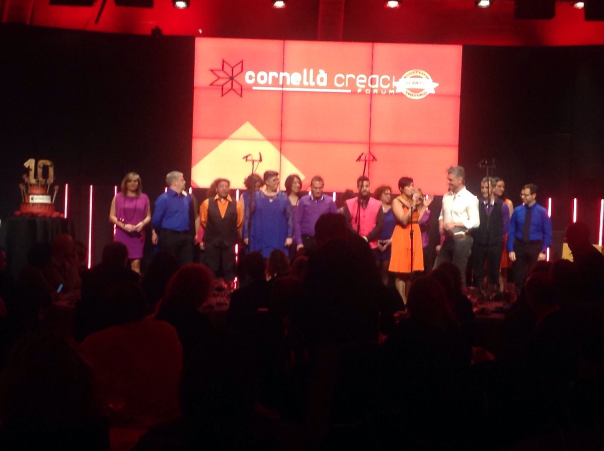 CornellaCreacio's tweet photo. El Grup Vocal Zetzánia, canta en el 10è aniversari del Cornellà Creació Forum, @elperiodico_cat @fundacioagbar @caixabanc https://t.co/2TrjOClrFL