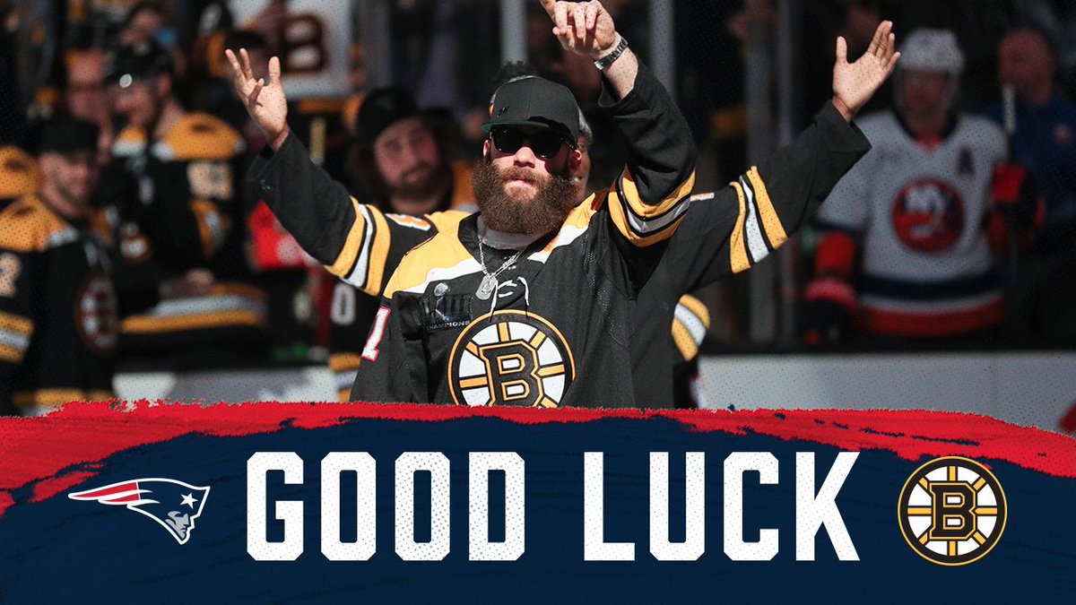 Patriots's tweet photo. Let's go @NHLBruins! 

#NHLBruins | #StanleyCup Playoffs https://t.co/5DIzm5Me3f