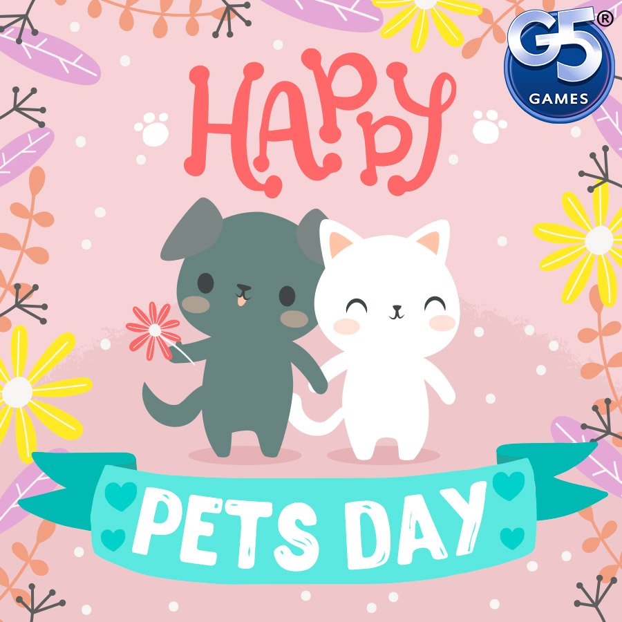 G5games's tweet photo. In honor of National Pet Day, let's see whether our pets really do look and act like us. Feel free to share your stories and pics in the comments section below. Maybe your pet enjoys playing games by G5 too? #PetDay #G5Games https://t.co/QwpPGhYUnW