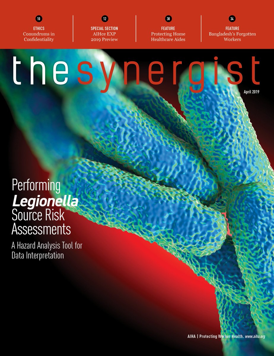 The latest issue of <a href="/TheSynergistMag/">The Synergist</a> discusses a model to evaluate the combined effectiveness of control measures against #Legionella and other waterborne pathogens in building potable water systems. Read the article at synergist.aiha.org/201904-legione…
