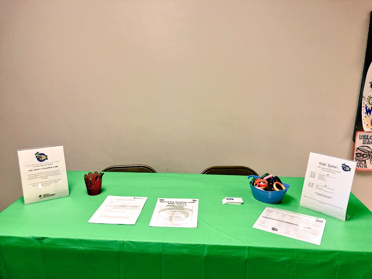taylor_ancell's tweet photo. Make sure to stop by our Kids’ Safari table this evening if you are interested in enrolling your kiddo! We are ready to meet you! @ISDKidsSafari @s_d_mclaughlin @Mill_Creek_ISD https://t.co/tseUmPKxhe
