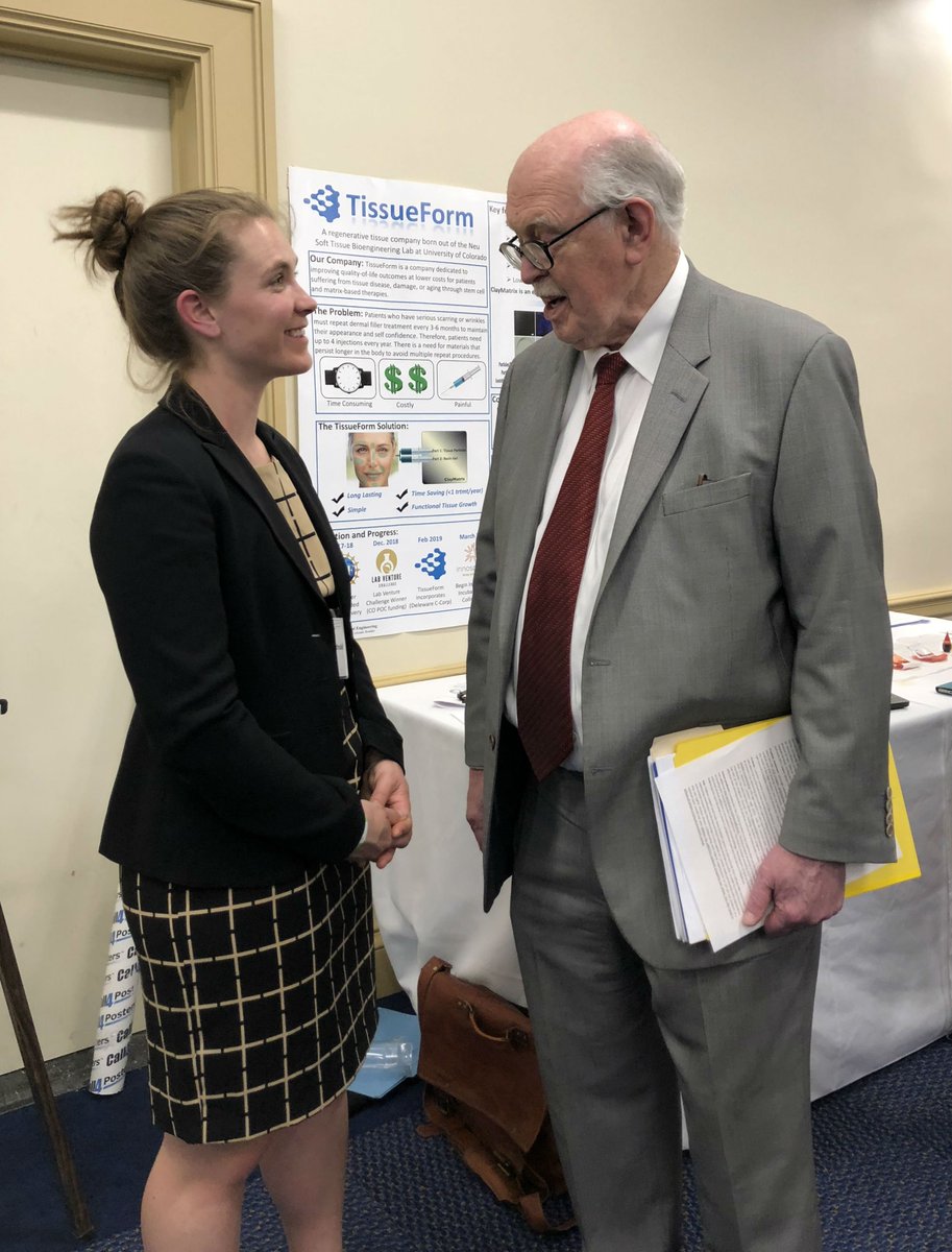 CU Federal Relations (@cufederal) on Twitter photo Congrats <a href="/CUBoulder/">CU Boulder 🦬</a> <a href="/CUEngineering/">CU Boulder Engineering 🦬</a> PhD student Jeanne Barthold for being 1 of 20 startups selected for University Innovation & Entrepreneuership Showcase in DC! Thanks @APLUNews Pres. Peter McPherson for talking with us about @tissueform! #research2startup Congrats <a href="/CUBoulder/">CU Boulder 🦬</a> <a href="/CUEngineering/">CU Boulder Engineering 🦬</a> PhD student Jeanne Barthold for being 1 of 20 startups selected for University Innovation & Entrepreneuership Showcase in DC! Thanks @APLUNews Pres. Peter McPherson for talking with us about @tissueform! #research2startup