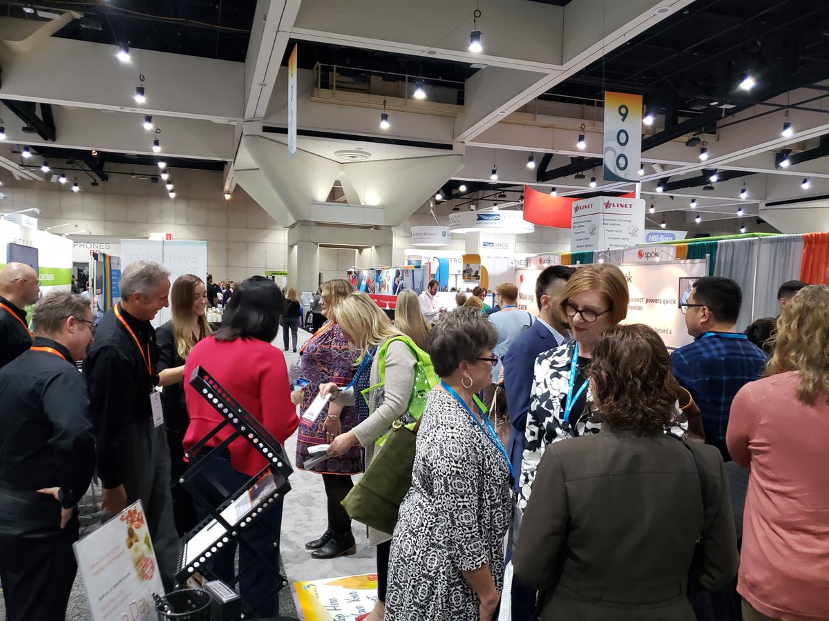 SpectralinkCorp's tweet photo. Day 1 of #AONE2019 is off to a great start! Thank you for stopping by the #Spectralink booth to learn more about how we can empower your teams to be more informed, efficient &amp; collaborative so you can provide the highest-quality patient care. #PathToVersity https://t.co/6w2s634DPZ