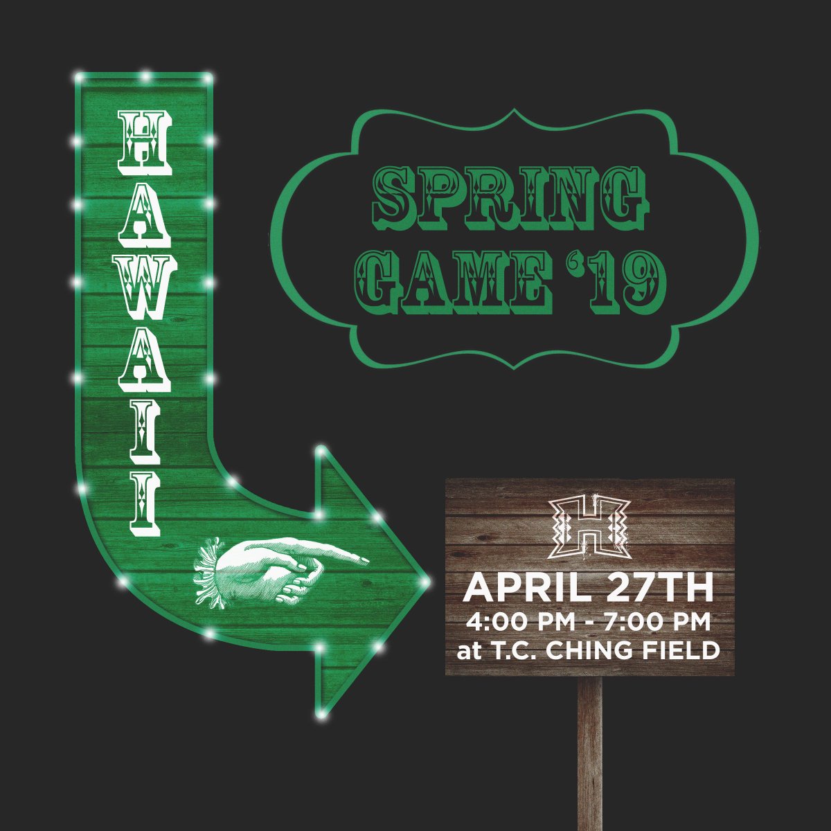 HawaiiFootball's tweet photo. 🚨🚨 SAVE THE DATE 🚨🚨
🏈 Warrior Spring Game
🗓 Saturday, April 27
⏱ 4:00 pm
🎟 Free Admission
🏟 Clarence T.C. Ching Field
#HawaiiFB #SpringGame #GoBows 🌈 https://t.co/8qw1yDxugi
