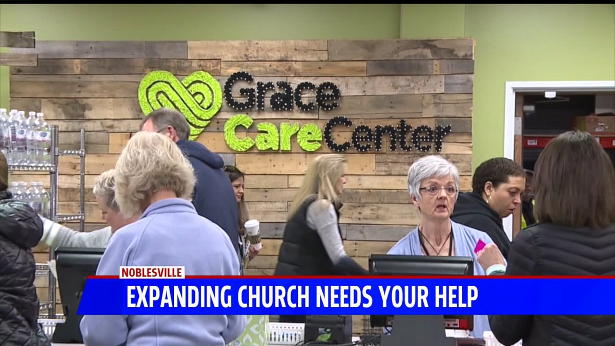 FOX59 News (@fox59) on Twitter photo Grace Church expands food pantry in Noblesville and now needs more volunteers, <a href="/newsladyB/">Beairshelle Edmé</a> reports via.fox59.com/HIBvC Grace Church expands food pantry in Noblesville and now needs more volunteers, <a href="/newsladyB/">Beairshelle Edmé</a> reports via.fox59.com/HIBvC