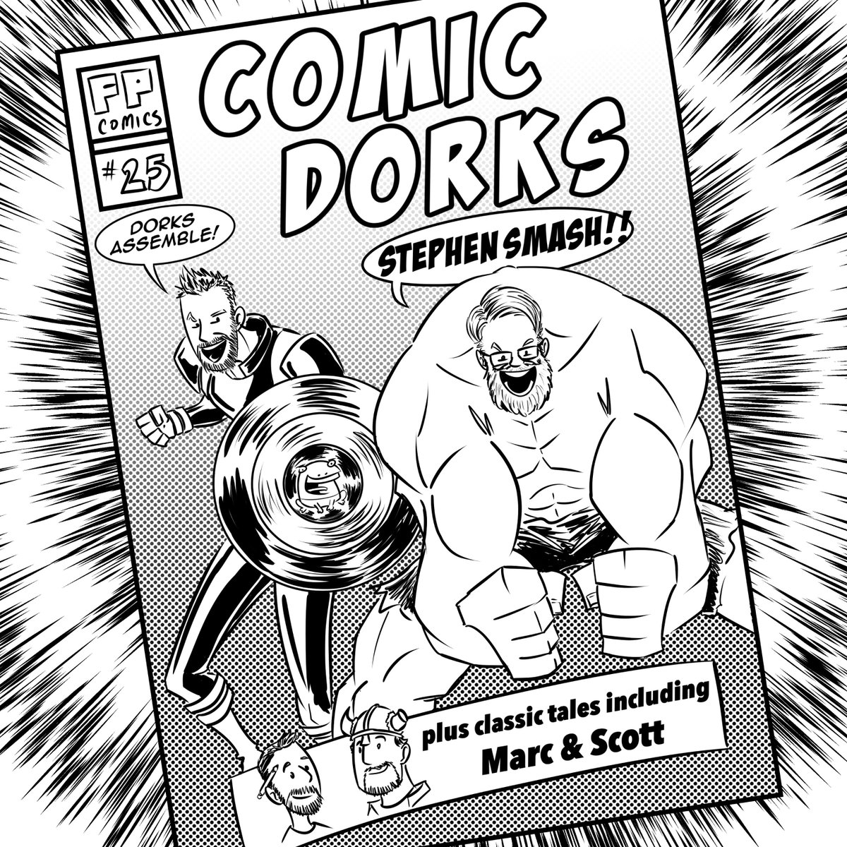 TheAudieNorman's tweet image. Lent 2019 day 31. My fav comics podcast @comicdorks just came back! @scottjohnson &amp;amp; @MajorSpoilers talkin comics!! couldn't resist this idea when it hit! before their hiatus the dorks included @pvponline &amp;amp; @WoodWhisperer so of course I had to include them too #podcastportraits