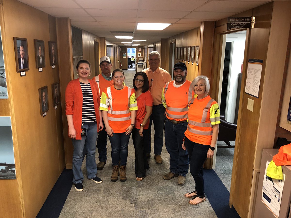 TxDOTAbilene's tweet photo. The Abilene District Office has accepted the #GoOrangeChallenge have you? Come by and take a photo with one of our many displays and tag us! #WZAW2019 https://t.co/mS2z4lBYuX