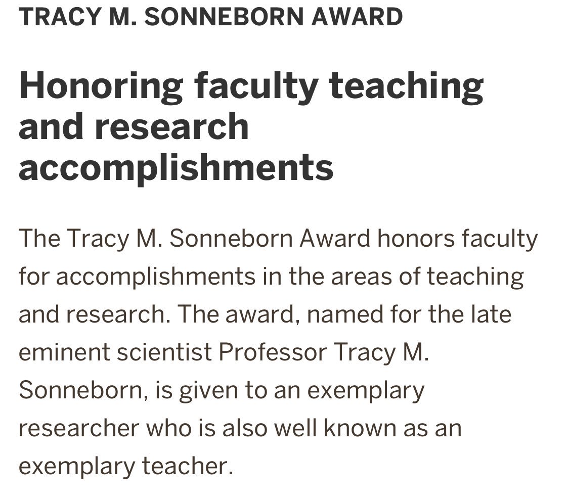 AustenParrish's tweet photo. Very nice news. Prof. @Leandra2848 has been selected to receive IU’s 2019 Tracy M. Sonneborn Award. A tremendous honor given to an “exemplary researcher who is also well known as an exemplary teacher.”  Congrats Leandra! https://t.co/RgNhha1Wxs https://t.co/Imz81Xhb6F