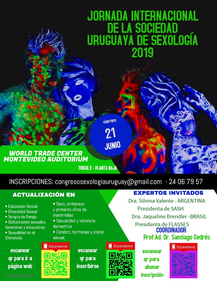 santiago_cedres's tweet photo. Continúan las inscripciones para la Jornada Científica Internacional de la Sociedad Uruguaya de Sexología. 
#sexologia #medicinasexual 
Invitados referentes de la región y de nuestro país. https://t.co/frOCj8g4PZ