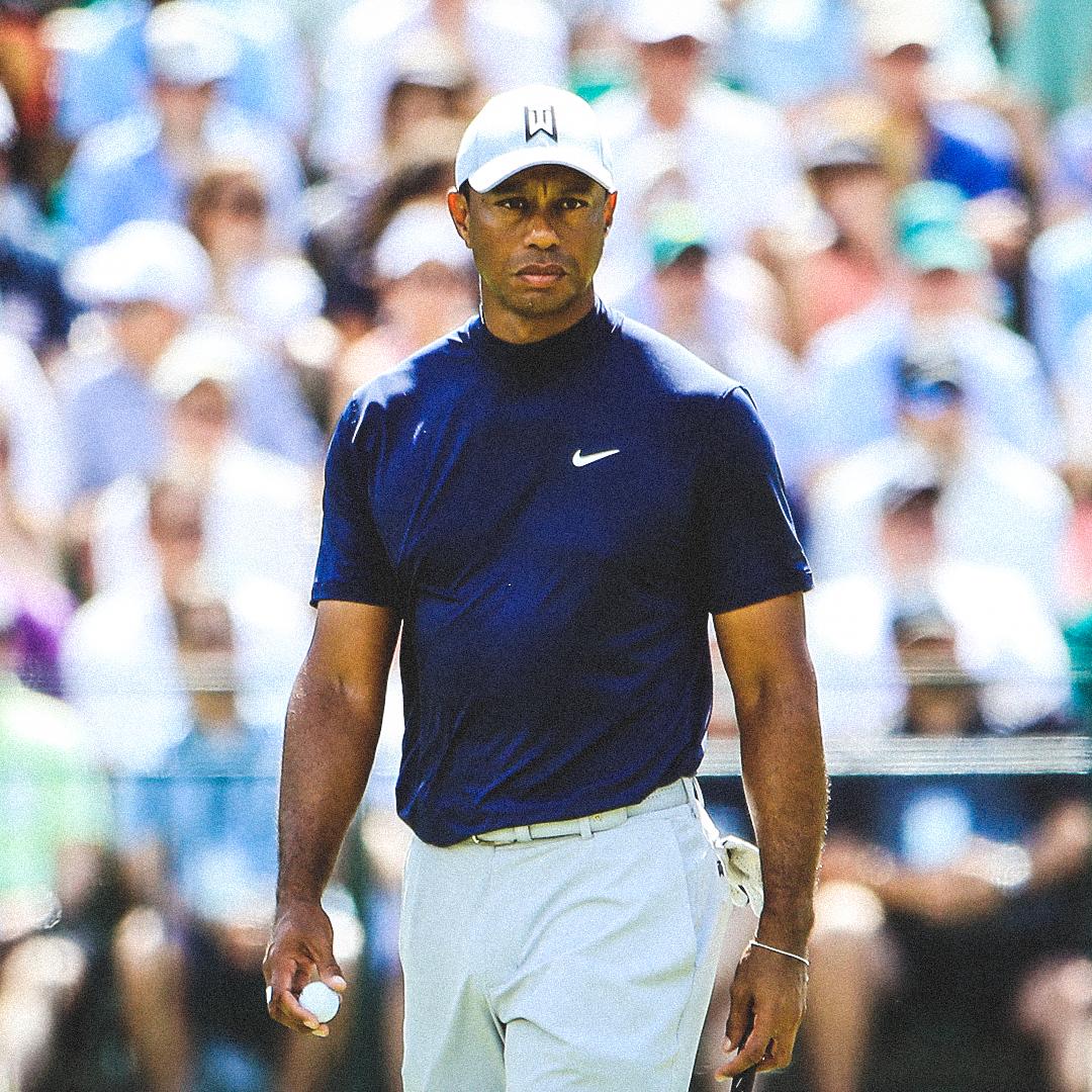 SportsCenter's tweet photo. Tiger Woods shot a first-round 70. 

He's shot a first-round 70 in 3 of his 4 Masters wins (1997, 2001, 2002) https://t.co/1GWgStJsdp