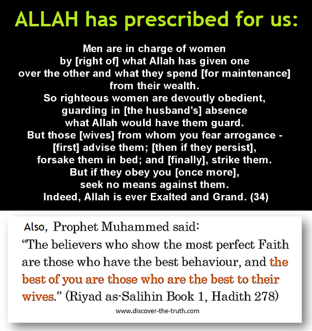 _yazamiyor's tweet image. #lawforhumanity

Please don`t try to distort meaning of Quran&apos;s verse.
Quran has come when women weren&apos;t assumed as human. Islam puts paradise under the feet of deserving women - mothers..
Here is translation of what ALLAH has ordered in Quran: Nisa 34.