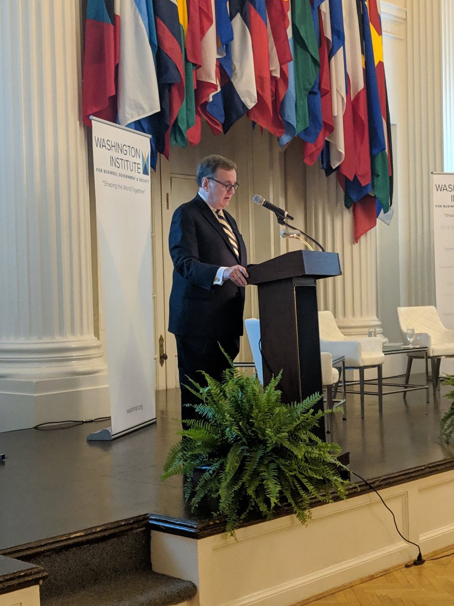 WashBisGovSoc's tweet photo. Kicking off a great launch event at the Organization of American States. The Hon. James P. Moore, Jr.: "We must think of the world we are passing on to a new generation of leaders." #ShapingTheWorld #ShapingTheFuture #GlobalInterconnectedness https://t.co/4t0MNxzSfB
