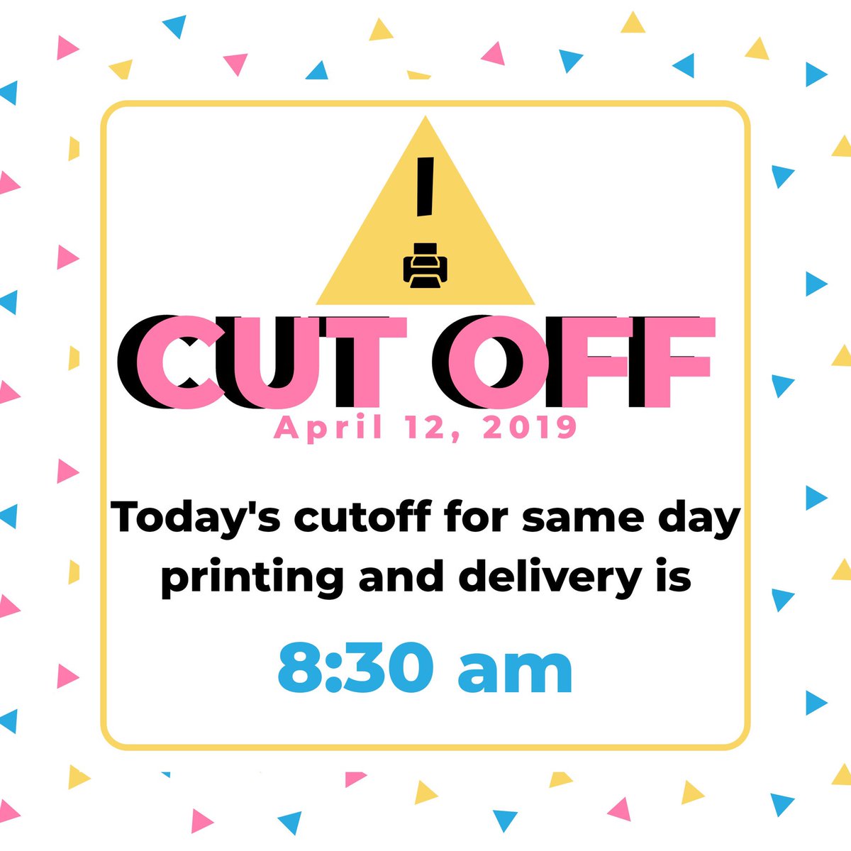paprint_mcl's tweet photo. Orders and Files sent after the cut off time will be delivered on Monday 😊 https://t.co/wroOgf7Zt6