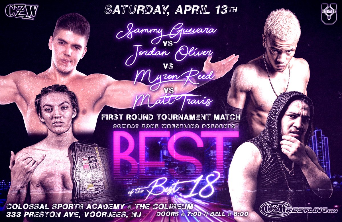 combatzone's tweet image. 16 competitors. 1 Night. #CZWBest18 on Saturday Night in Voorhees!

Plus! @Shazza_McKenzie v @LegitLeyla and #IFHY v #YDNB

Tickets: tinyurl.com/CZWBest18