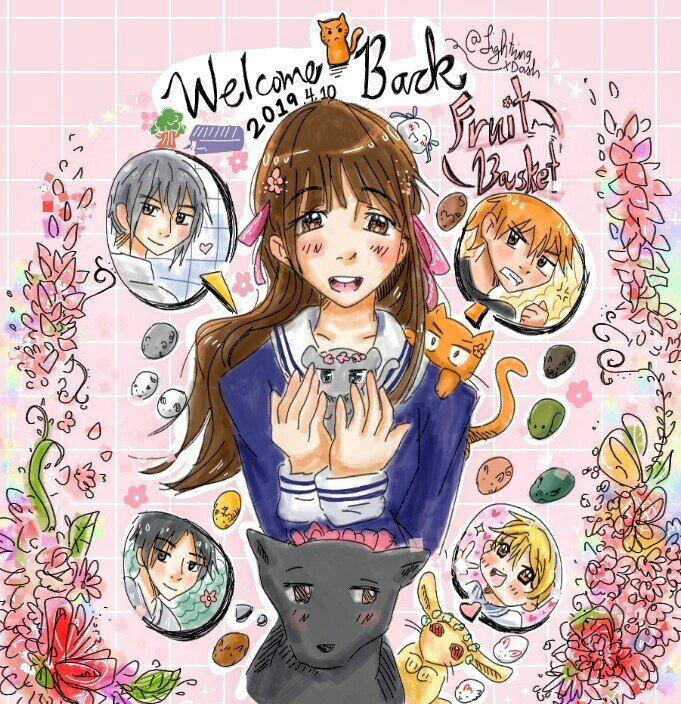 coltwgrice's tweet photo. Welcome back "Fruit Baskets" on the new remake of 2019. 🐈🌸🐭🐕
Tags:
#fruitsbasket #FruitsBasket2019
#Anime #Drawing #tohru #FruitBasketfanart #cute #Aesthetic #LightningDash # #2019anime #shoujoanime #Kyokun #FruitBasketYuki #Yuki #Animegirl #flowers https://t.co/BSZpqtgXyd
