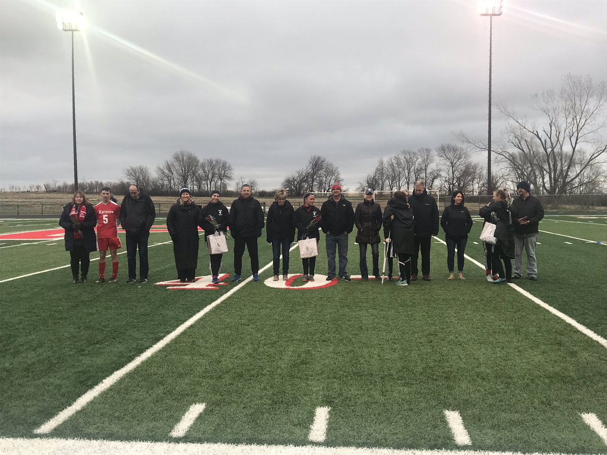 Senior night for soccer. Thank you seniors and your parents for the countless hours you have given to the boys and girls  programs.