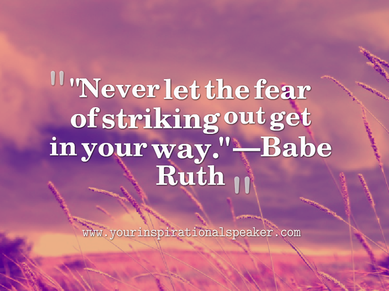 pilotspeaker's tweet photo. ''Never let the fear of striking out get in your way.'' - Babe Ruth #Leadership #Pilotspeaker #Sar2Success https://t.co/HzWdWnomul