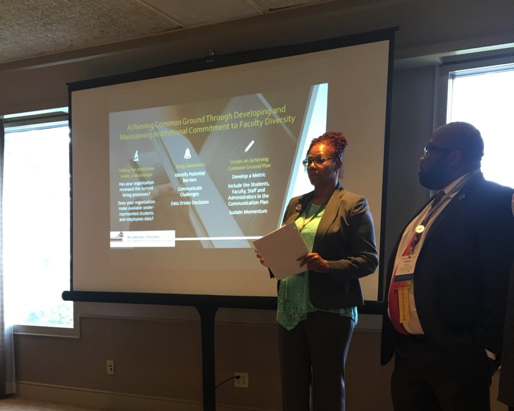 LisaBoutin's tweet photo. Sessions about women in leadership, history of ASCCC, and promoting faculty diversity at the spring plenary. #asccc https://t.co/SxnPK0jsnA