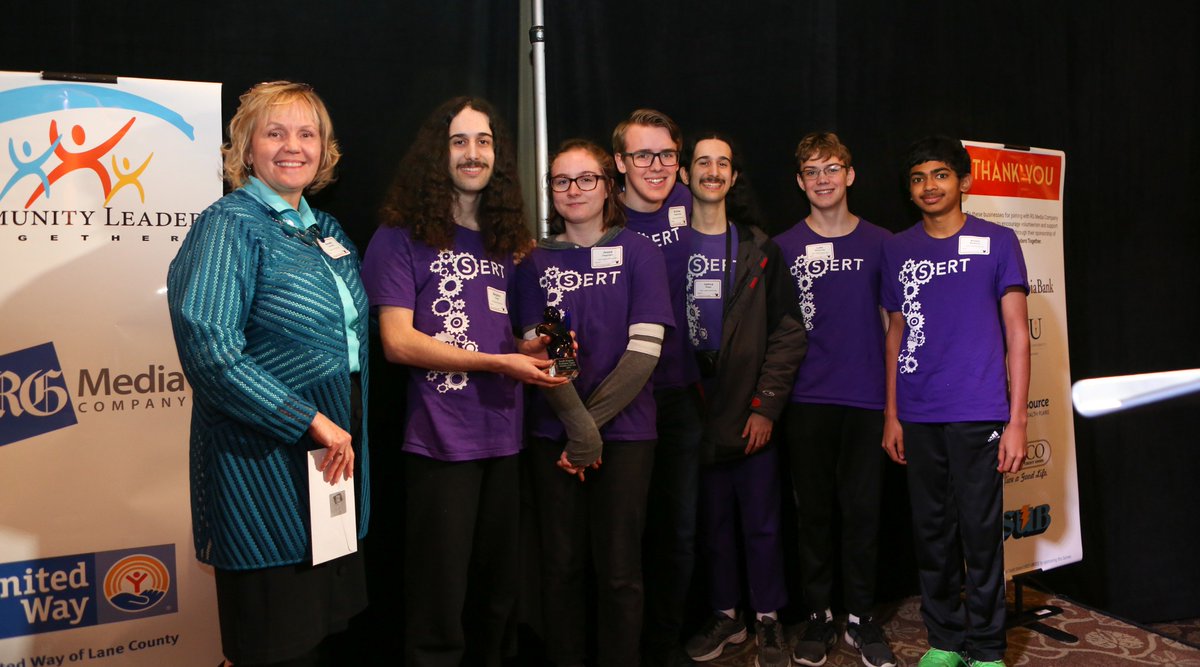 Congratulations South Eugene Robotics Team! <a href="/sert_2521/">SERT 2521</a> is 2019's <a href="/UnitedWayLane/">United Way Lane County</a> 's Volunteers of the Year.  Check them out in <a href="/registerguard/">The Register-Guard</a> here: bit.ly/2IsVVT1