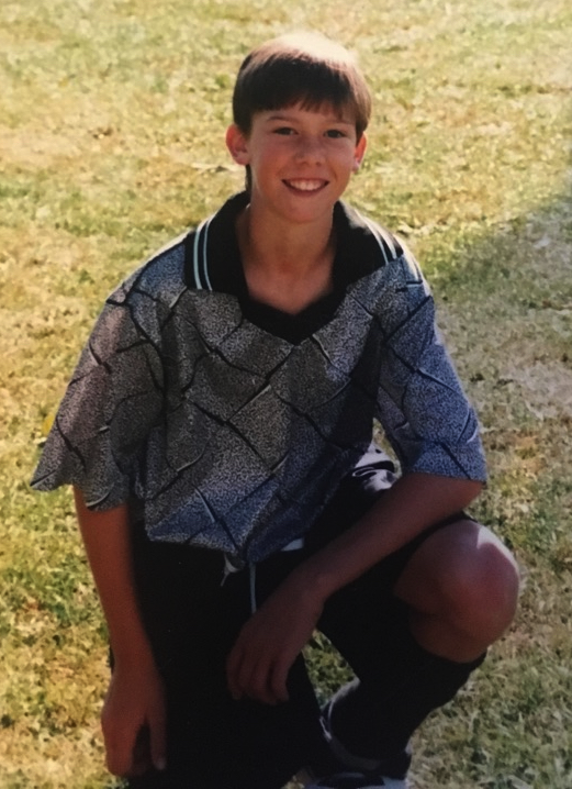 VanIslandFC's tweet photo. ThrowBackThursday featuring one of the coaches of VIFC who was playing for Richmond United U12 when this pic was snapped, a loooong time ago. Do you recognize Wes Barrett's 😀 face?   #TBT https://t.co/5mQS8OQvx3