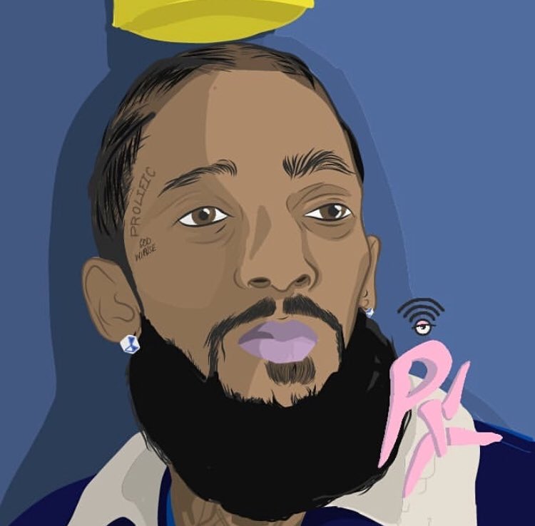 kmlrxx88's tweet photo. Sleep in peace KING NIP 💙🙏🏾 @NipseyHussle ..from the team of KMLRXX88. Amazing artwork done by @RYL_DaGenesis x @70VEsince91 our legends will live forever through art. #NipseyHussle #NipseyHussleMemorial #NipseyHussleCelebrationOfLife #THEKING #RevolutionizetheGame #XX88 #KMLR https://t.co/C3bK8XD9P3