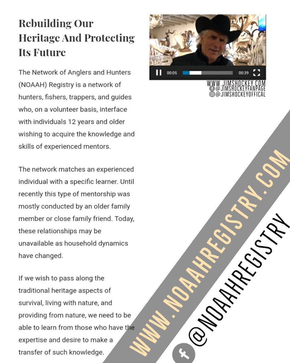 womenthathunt's tweet photo. @JimShockey_ introduces The NOAAH Registry : The Network of Anglers and Hunters 
https://t.co/ouaYQjEAEw 

Powered by: Women That Hunt https://t.co/JWKYF7RU3J
