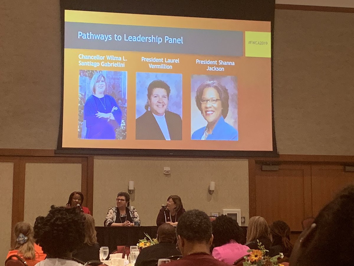 TiarraChambliss's tweet photo. Grateful to hear from some boss Presidents/Chancellors that are also Women of Color. #FWCA2019 #SheMatters https://t.co/JfDvRfIZu2
