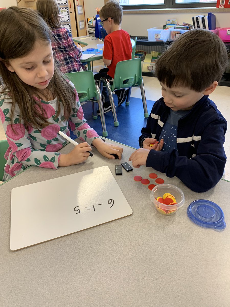 MrsBurzlaff's tweet photo. So this was a much better way to get them to understand that the larger number always comes first. https://t.co/GpC2qZiABx