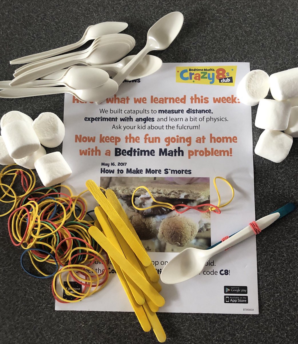 KariDierks's tweet image. Flying marshmallows tonight @smithacad thanks to @BedtimeMath students were in engaged in math and science fun along with eating a few too! 😜 #5thgrademagic #forceandmeasurement #catapultsandslingshots