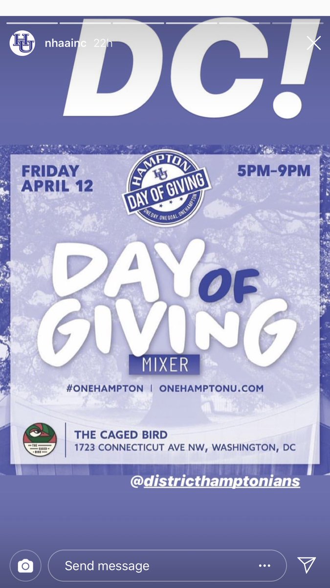Join us tomorrow for Hampton Day of Giving @ The Caged Bird #onehampton #districthamptonians #dmvpirates #MARpitates