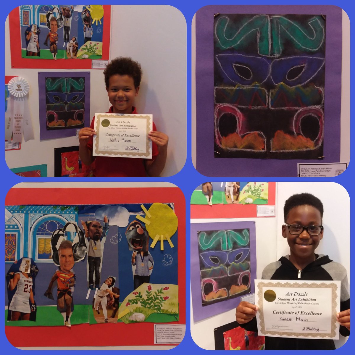 StacyFicklingRE's tweet photo. Congratulations to all Lake Park Elementary Artists that have their artwork on display at the School District Spring Art Dazzle Exhibition! Keep up the Creativity! @LPE_Principal  @Lake_Park_Lions @Edrick_Rhodes @pbcsd https://t.co/kcfT8afEAp
