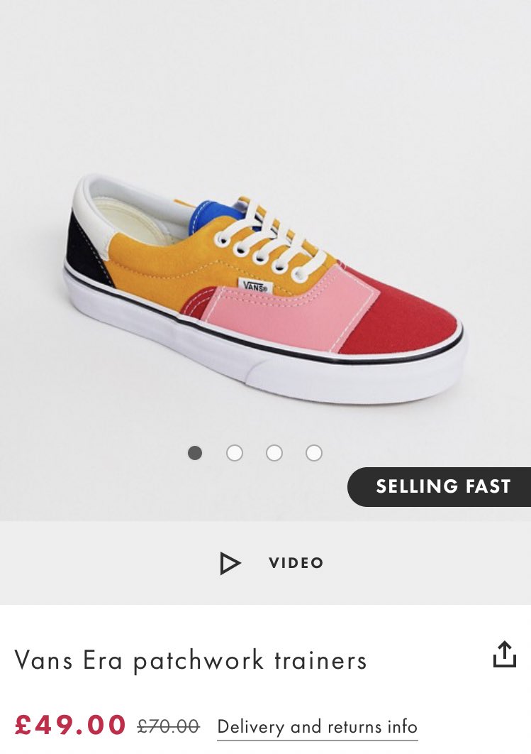 vans era patchwork trainers