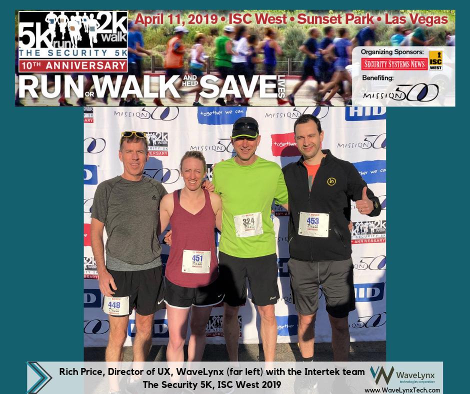 WavelynxTech's tweet photo. How often do you get to give back to the #community at a #conference? At the #ISCWest, you can! And help support #nonprofit @Mission_500 along w/the rest of the #security industry!
Rich Price, Director of UX, #WaveLynx ran 'The Security 5K' today. Seen w/ the @Intertek_ETL team. https://t.co/tdWEztH0Eb