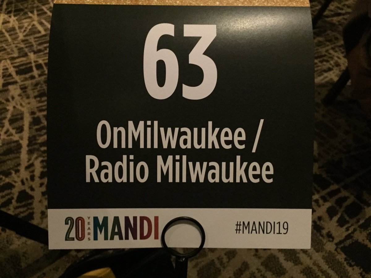 ShermanJeff's tweet photo. Best table at #MANDI19. @RadioMilwaukee and @onmilwaukee  :) https://t.co/r5Qm286ac3