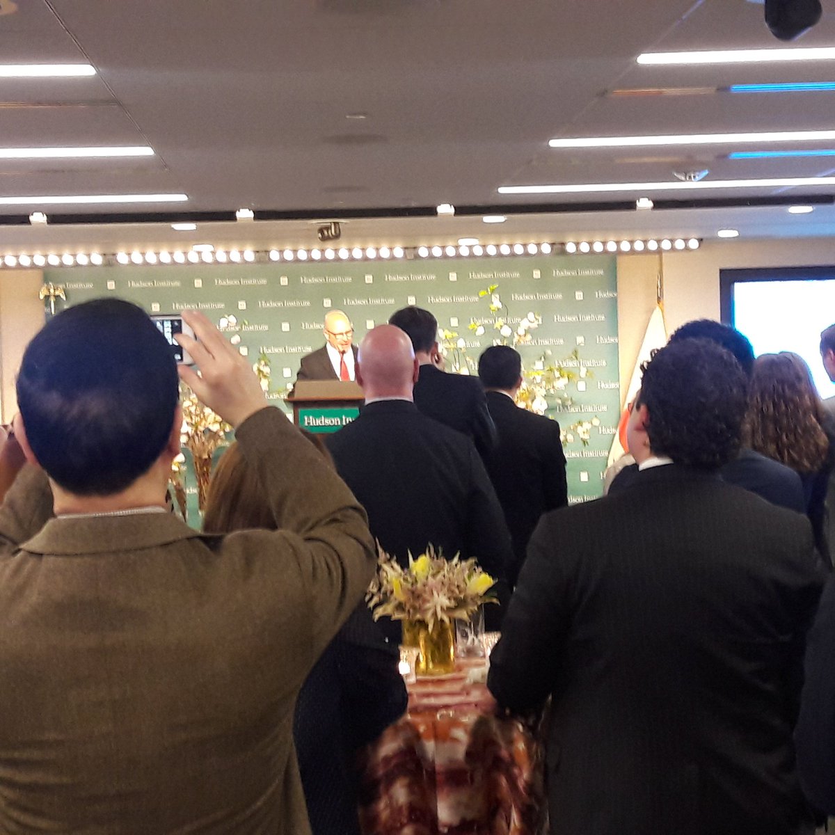 cdyung1's tweet photo. H.R. McMaster speaking at Hudson Institute last night  for the launching of the Japan Chair at Hudson. Thrust of the speech largely focused on the challenge China poses to the liberal international order and that it was up to the United States and Japan to meet the challenge! https://t.co/fuT7LSTPRk