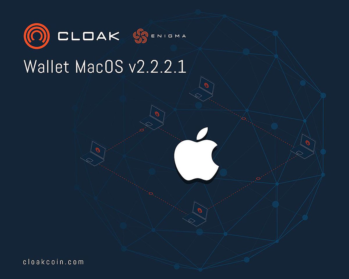 Cloak_Brasil's tweet photo. Temos o prazer de anunciar a nova carteira para MacOS wallet - CloakCoin v2.2.2.1 'rEVOLUTION' com ENIGMA Engine v1.2 — por favor atualize agora!
🌍▶️ https://t.co/Bdmej1KGIS
#CloakCoin #CloakEnigma #Privacidade #Criptografia #Blockchain #Criptomoedas #BYOB #MacWallet $CLOAK https://t.co/8FmRnXW8KG