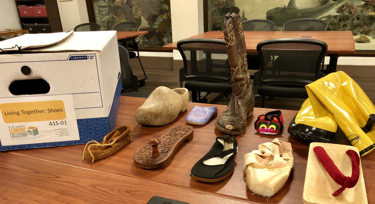 LmcStation220's tweet image. Students analyzing artifacts from the @FieldMuseum. @StationMS220 #teachingtrunks #objectbasedlearning #globalcitizenship