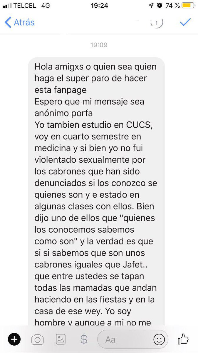 metoocucs's tweet photo. Celebramos que los alumnos de @OficialCUCS y de @udg_oficial no dejen de denunciar ante los señalamientos contra #MeToo. Comprobamos y respetamos totalmente el anonimato de cada una de las denuncias que recibimos #MeTooUDG #MeTooCUCS #SeVanACaer #NoEstásSola
1 de 2 https://t.co/lxZ58fJjKs