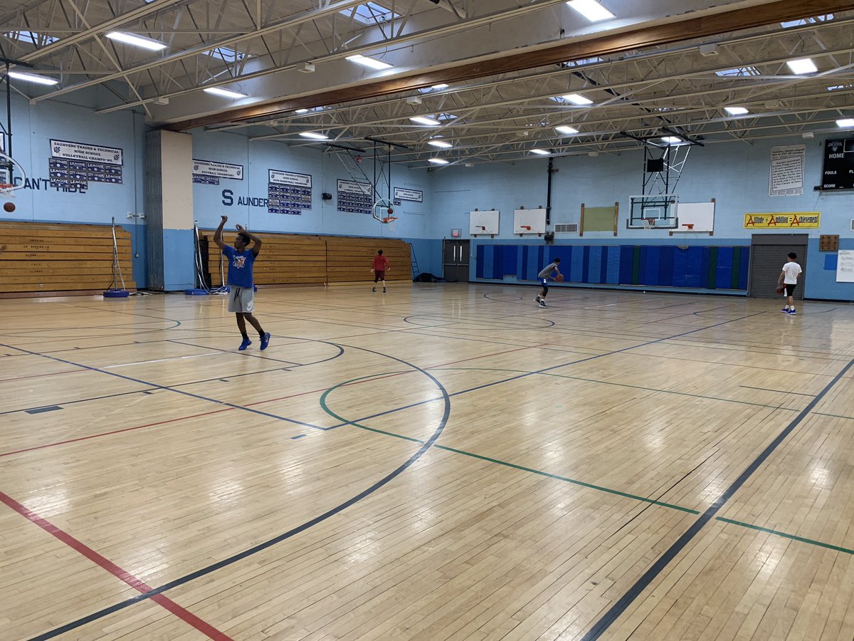 Great being back in the gym prepping for next season. Fellas working hard conditioning and on the Court! #Saunders #Culture