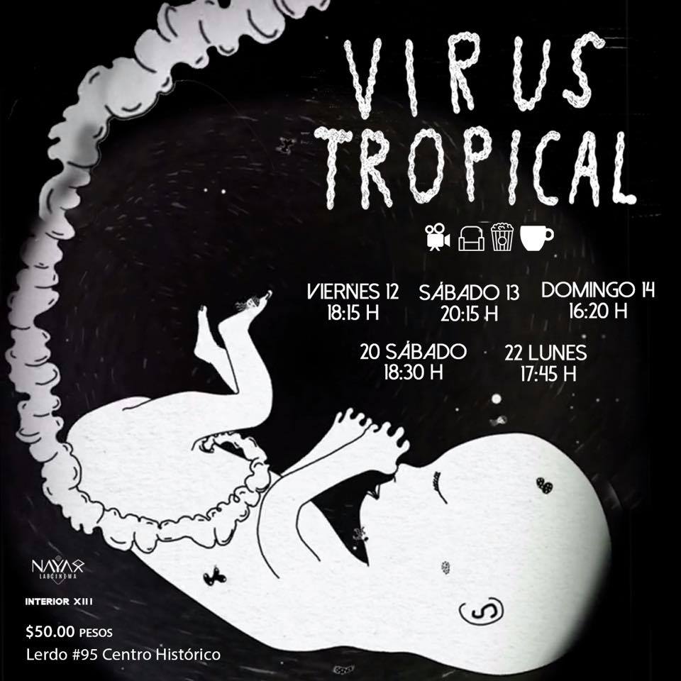 InteriorXIII's tweet photo. VIRUS TROPICAL en #NAYARLab (Nayarit, #México). No se pierdan a la ganadora del Mejor Largometraje de Animación en @PremiosQuirino #ContagioInminente! 🎥⚡🐍🌷🌴 https://t.co/D2aV2KG4hY