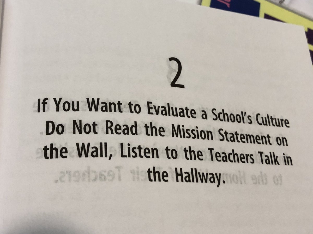 Diving into Essential Truths for Principals by <a href="/SteeleThoughts/">Danny Steele</a> <a href="/ToddWhitaker/">Todd Whitaker</a>! This tells all! What are your teachers saying in the hallway?