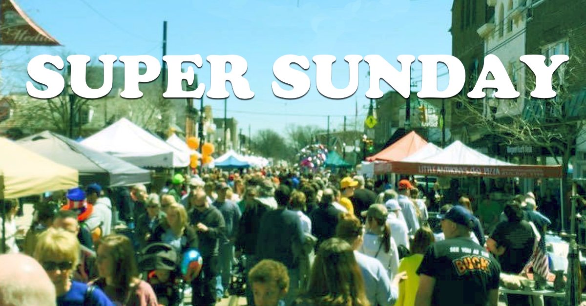 Town Talk's Spring Super Sunday  - April 14 i9 a.m.–4 p.m.  RAIN DATE APRIL 28.  Sponsored by The Town Talk Newspaper.  Questions? Call Rose Ross at 610-915-2253 or email towntalkevents@yahoo.com or visitmediapa.com/event/spring-s…