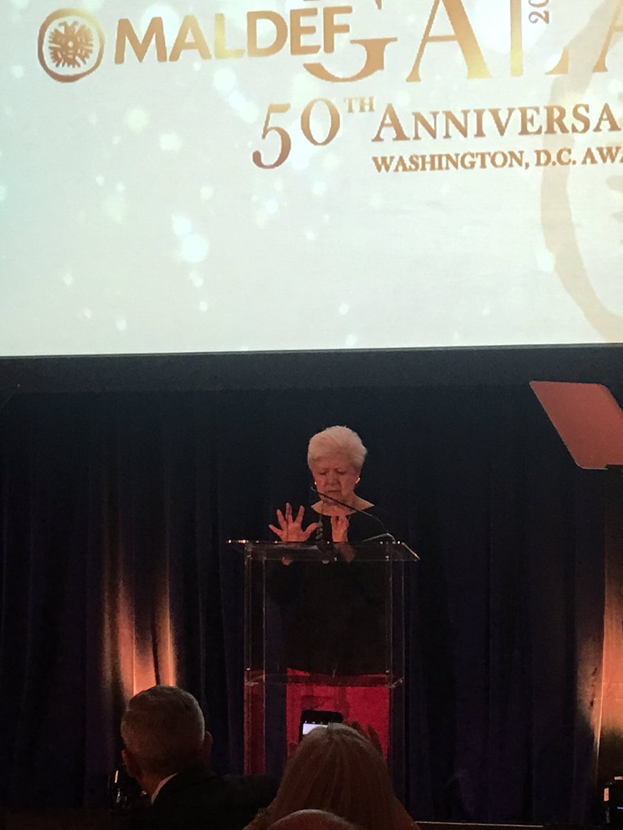 MALDEF's tweet photo. Ambassador Vilma Martinez, former prez of @MALDEF “the American dream has to be revitalized and access to education is key.” #MALDEF50 https://t.co/rMIf3oavaq