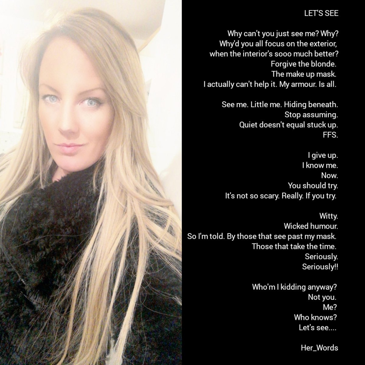 HerWords4's tweet photo. LET'S SEE..... 👌🏻
.
#me #poetry #words #thoughts #writing #poetrycommunity #newwritersharings #poetryporn #scribbles #scribblersword #spilledink #time #masks #writingcommunity #instawriter #WritingCommunity #writingcommmunity https://t.co/aGhy60CJau