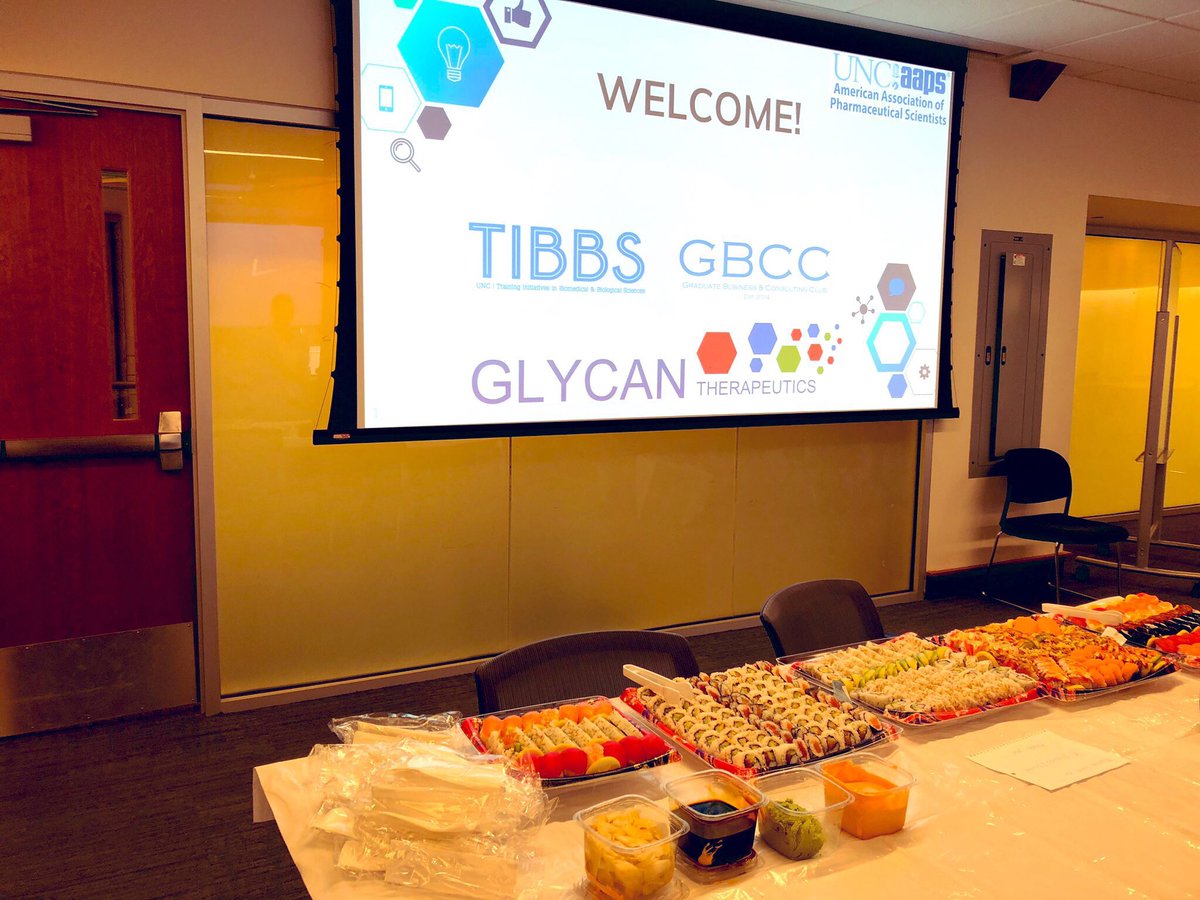 DrManisitDas's tweet photo. The last professional event of @UNCCHAAPS for 2018-19 is now done &amp; dusted. It was a fantastic year, and I am excited to be part of planning some great events. Today, we hosted Dr. John Paderi from @SymicBio, Inc at @UNCPharmacy with support from @UNC_TIBBS #PharmSci @AAPSComms https://t.co/IcLo7DAxkg