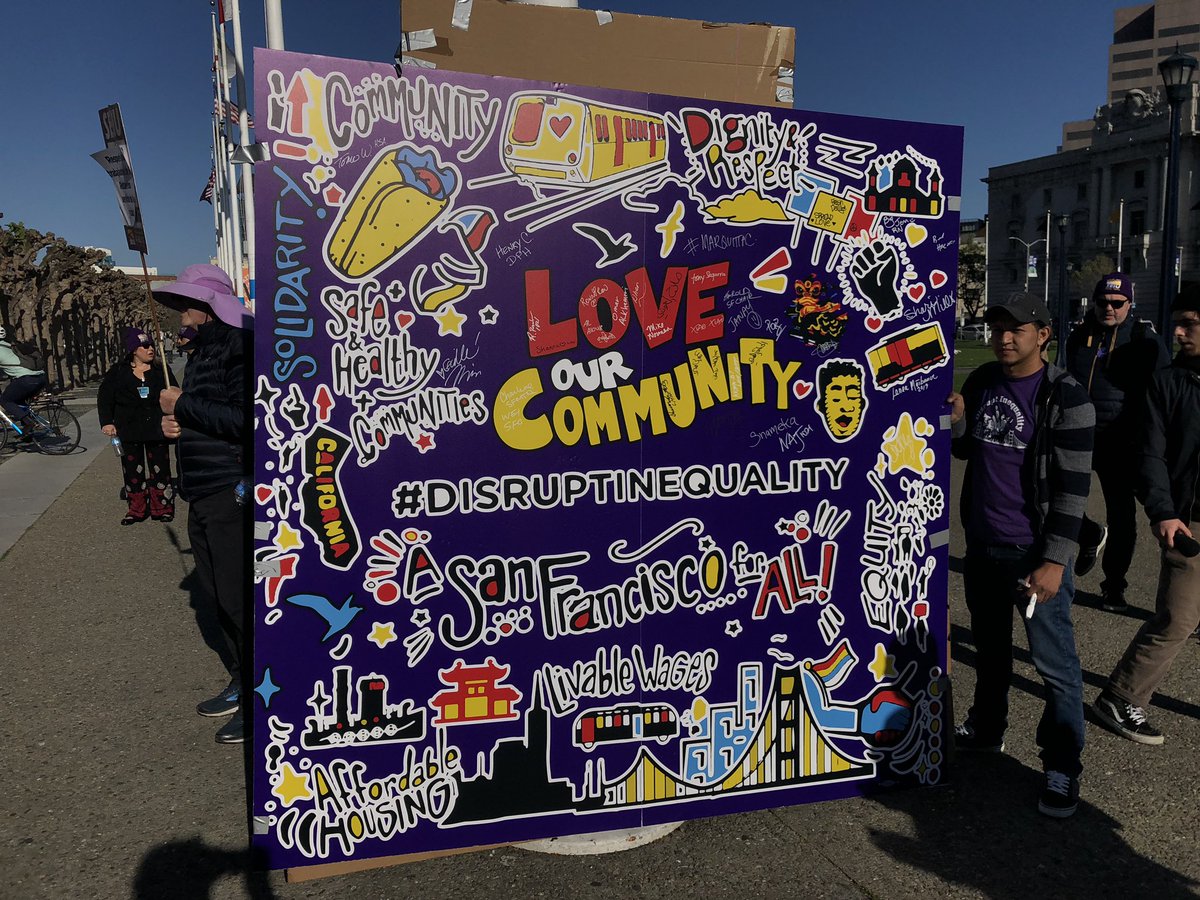 tigerbeat's tweet photo. 24 people were arrested in front of San Francisco City Hall during #DisruptInequality for @IFPTE21 @seiu1021 workers negotiating contracts with San Francisco #CloseTheGap #SF4ALL https://t.co/kjTbRwPHSi