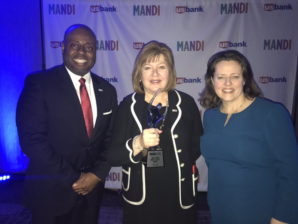 matcmilwaukee's tweet photo. Even more good news! Your votes made us a winner! The #MATC Promise, our innovative public-private partnership which means free tuition for eligible students, also just won a People's Choice Award at the Milwaukee Awards for Neighborhood Development Innovation (MANDIs). #MANDI19 https://t.co/5fURTaQmjT