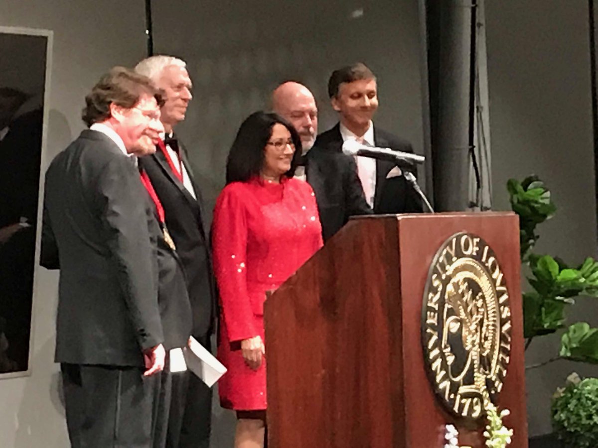 bradleyshafer's tweet photo. Just some of the recipients at the Grawemeyer Awards!  What a fantastic night and celebration of a wonderful legacy left by Charles Grawemeyer. #uofL #supportingideas ⁦@UofLPresNeeli⁩ https://t.co/bp7uScHLSY