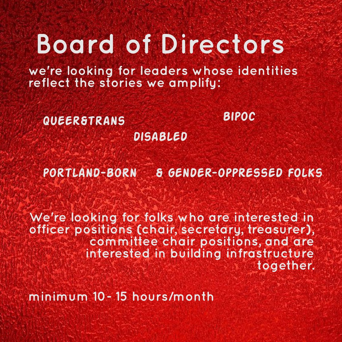 kycpdx's tweet photo. If you're qtbipoc in Portland, join our board! https://t.co/1ZzTQatQoF