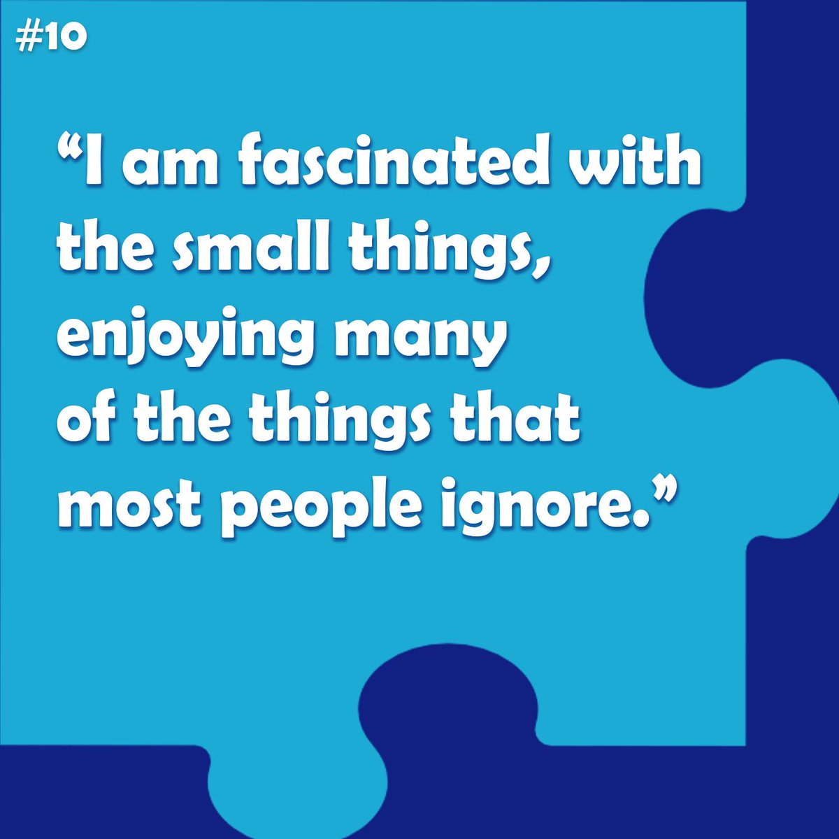 Cs4Hope's tweet image. Follow us through Autism Awareness Month as we gather the ten things anyone on the spectrum will tell you are pretty awesome about the unique way they see the world… #AutismAwarenessMonth